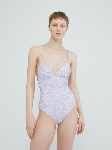 EDITED Bralette Swimsuit 'Ona' in Purple: front
