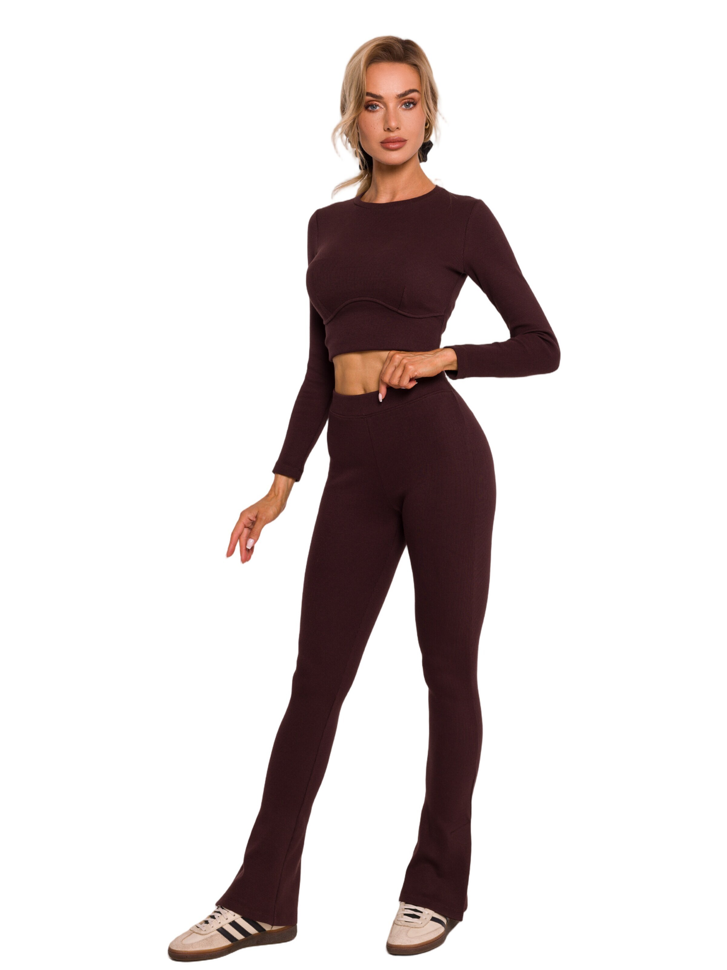 Skinny Leggings de la made of emotion pe maro