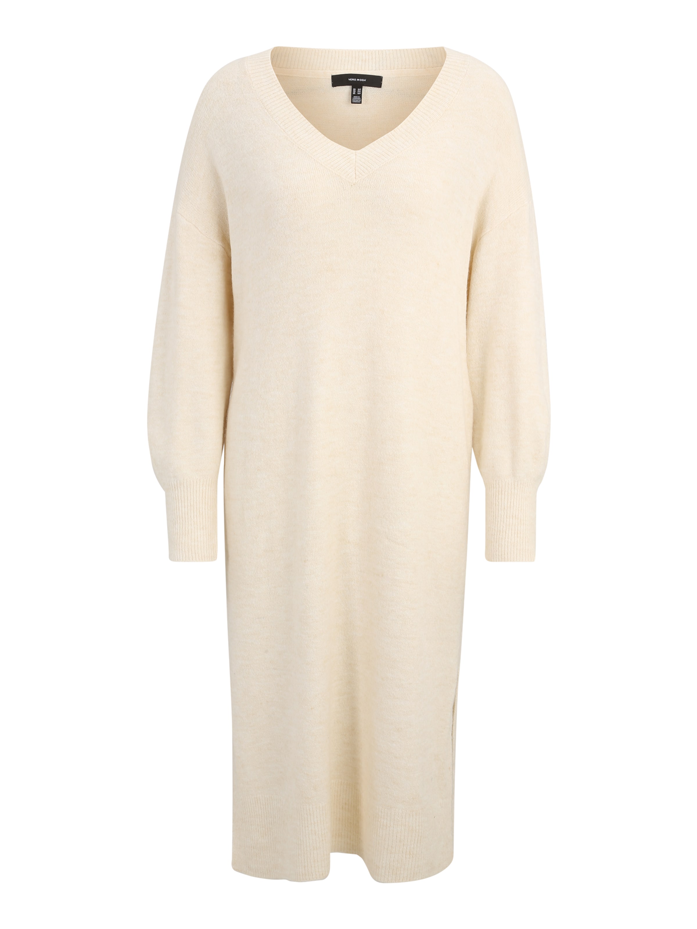 Robes en maille 'VMJUPITER' Vero Moda Petite en beige : devant