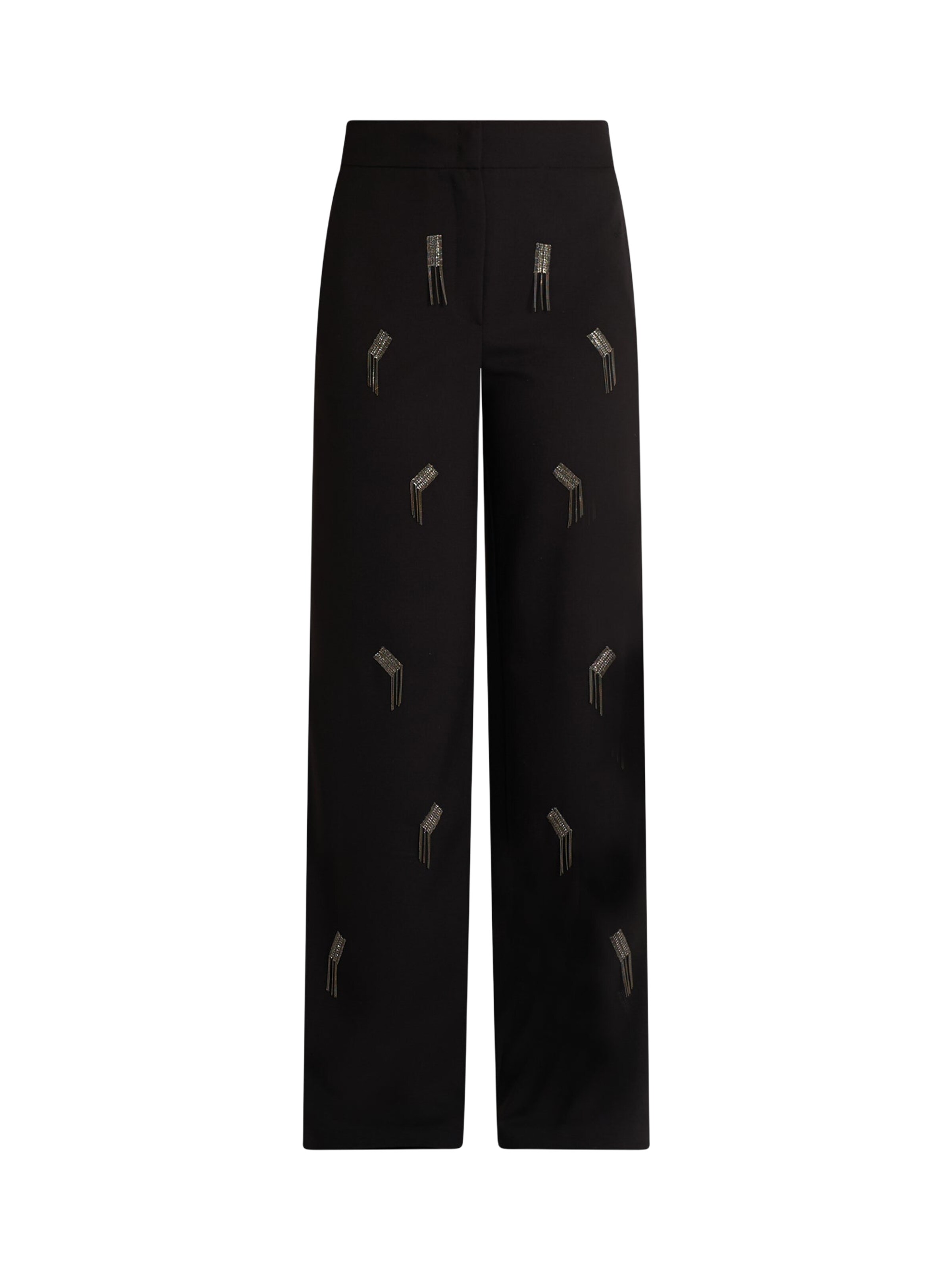 Wide Leg Pantalon SPACE SIMONA CORSELLINI en noir : devant