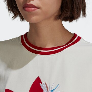 Tricou 'Thebe Magugu Loose' de la ADIDAS ORIGINALS pe alb