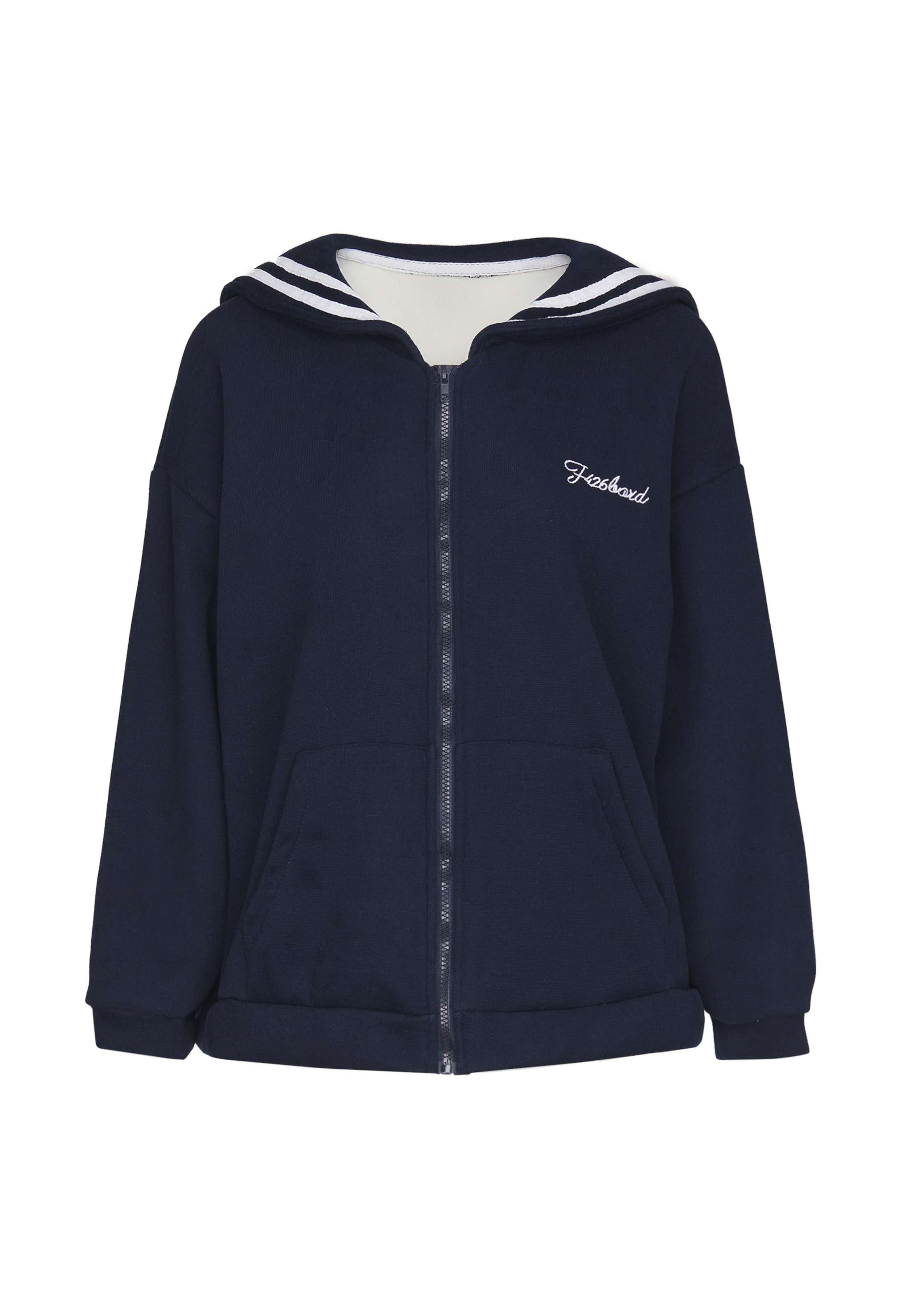 usha BLUE LABEL Sweatvest in Blauw: voorkant