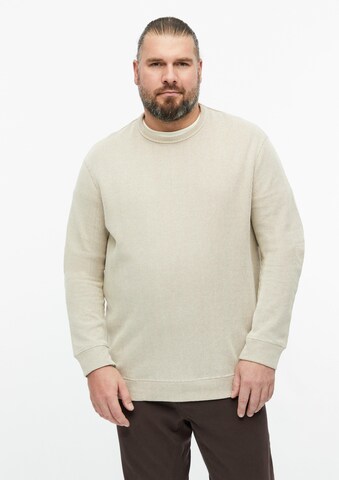 s.Oliver Men Big Sizes Sweatshirt in Beige: Vorderseite