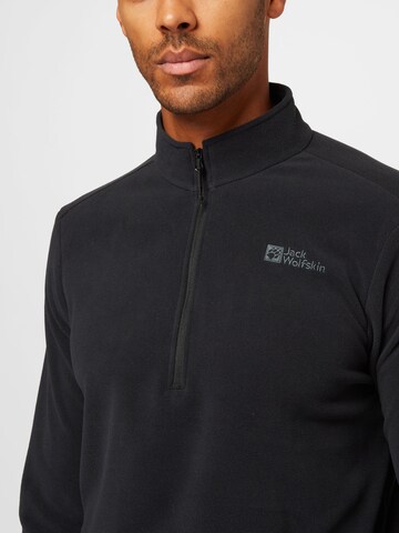 JACK WOLFSKIN Athletic Sweater 'TAUNUS' in Black