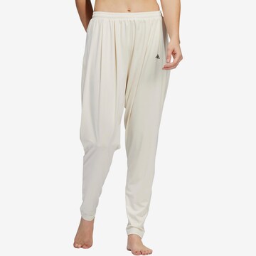 Regular Pantalon de sport ADIDAS SPORTSWEAR en blanc : devant