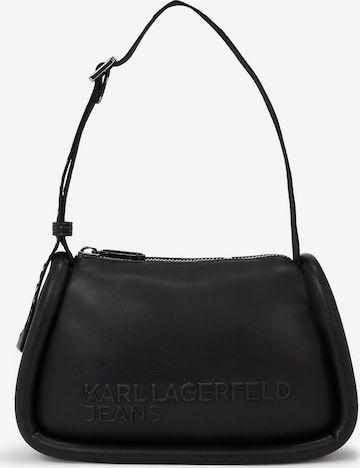 KARL LAGERFELD JEANS - Mala de ombro em preto: frente