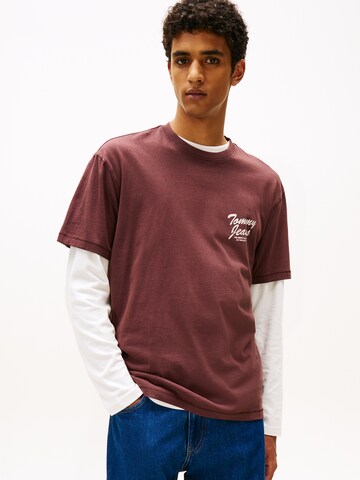 Tommy Jeans Póló 'NOVELTY' - barna