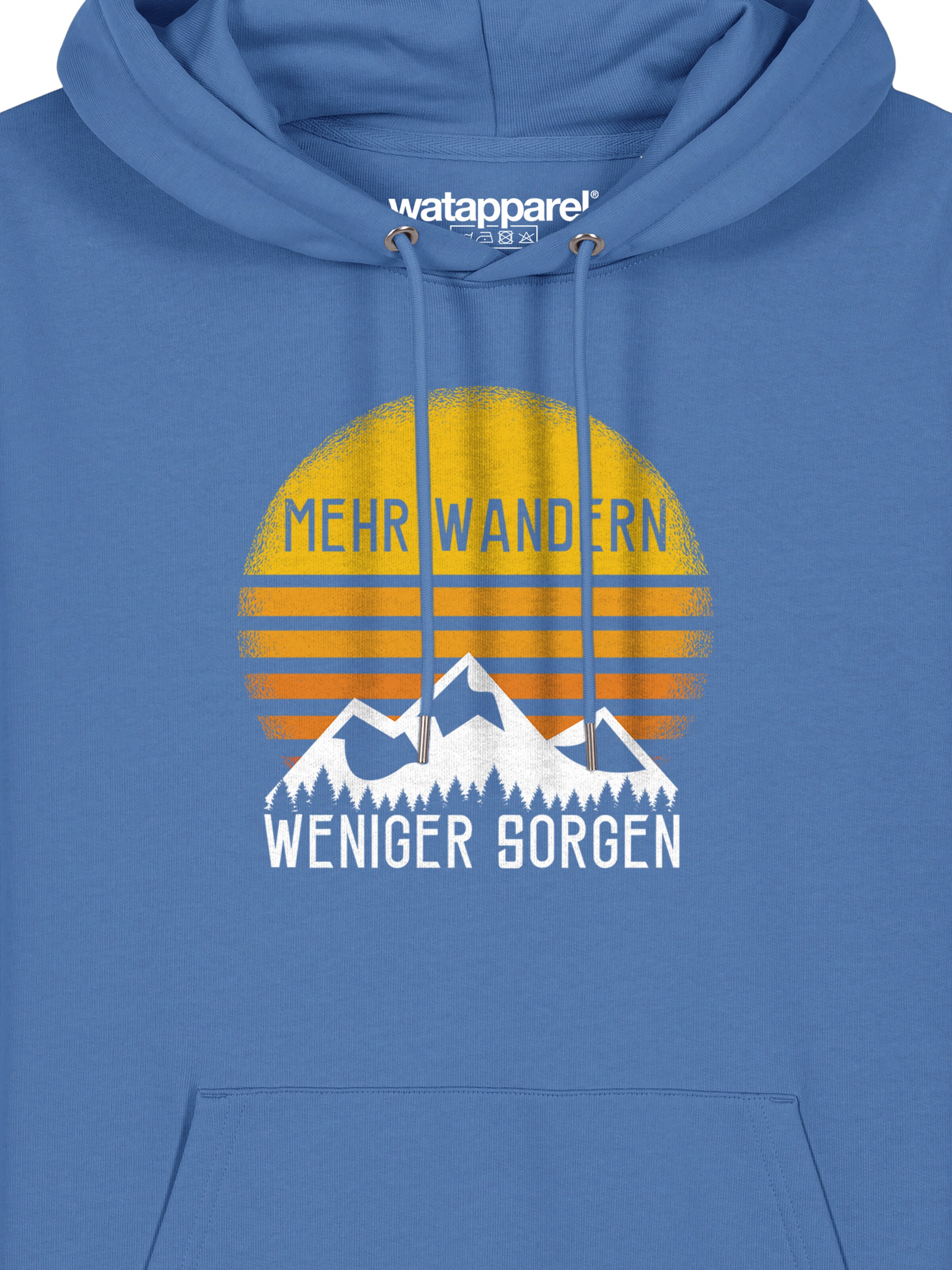 Watapparel Sweatshirt ' Mehr Wandern ' in Blauw