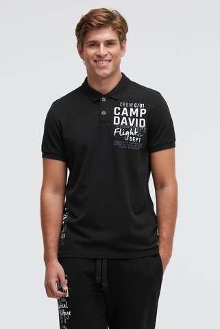 CAMP DAVID Shirt in Black: front