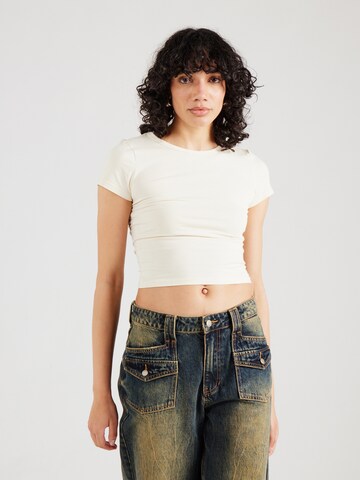 T-shirt Monki en beige : devant