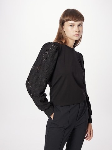 OBJECT Bluse 'Feodora' i sort: forside