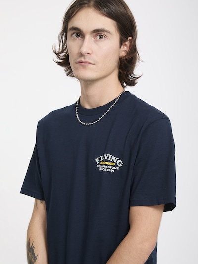 Volcom T-Shirt 'FLYING MACHINE ' in XS in marine / gelb / weiß, Produktansicht