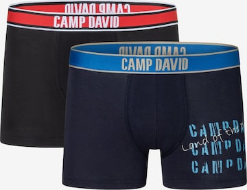 CAMP DAVID Boxer shorts in Black: front