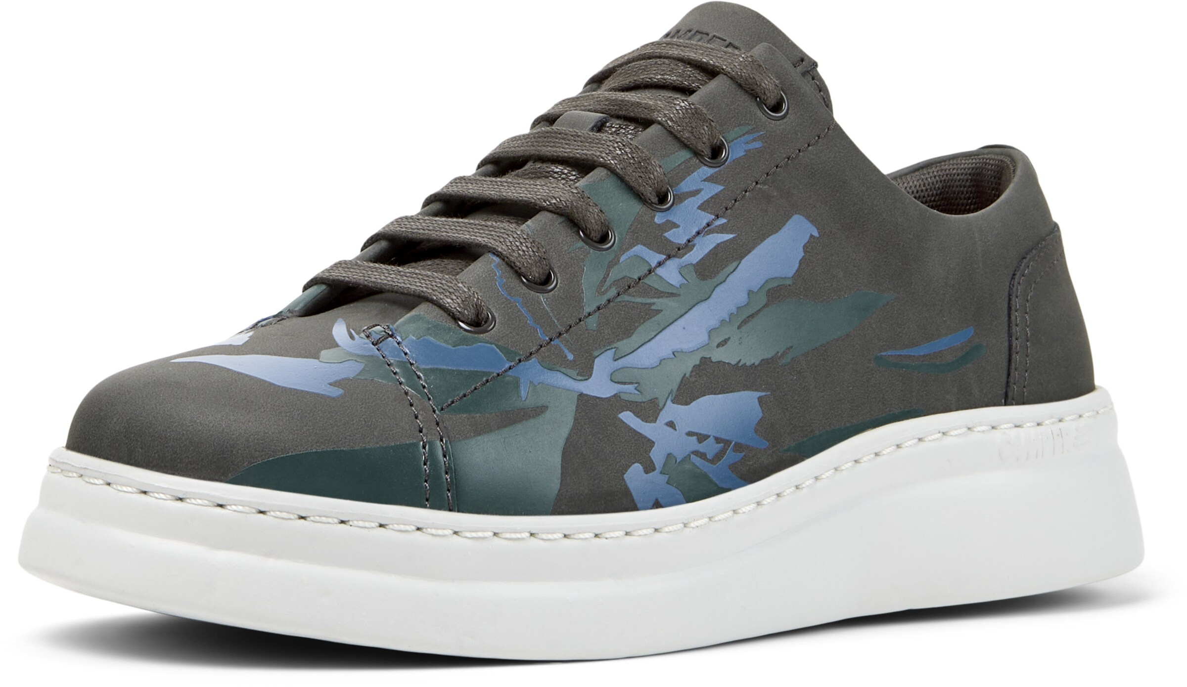 CAMPER - Sapatilhas baixas 'Runner Up' em cinzento: frente