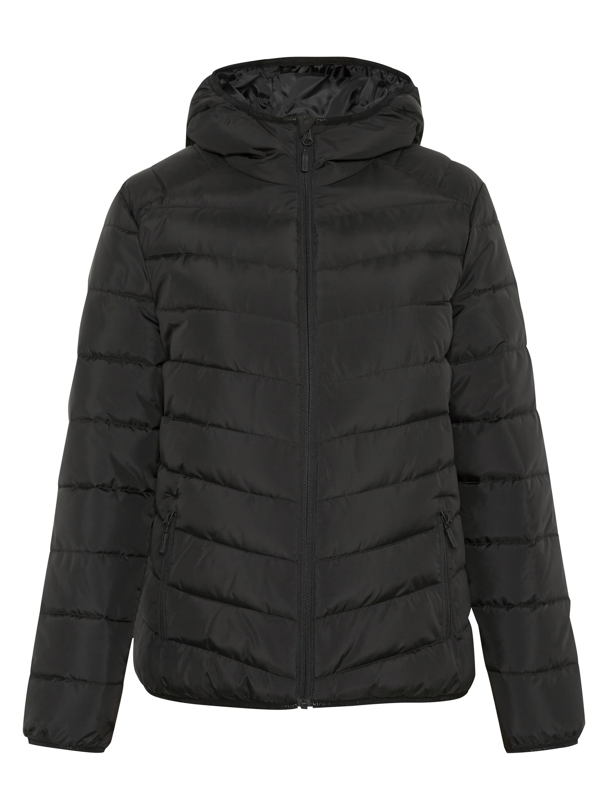 CHIEMSEE Wattierte Jacke ' in moderner Stepp-Optik ' in Schwarz: Vorderseite