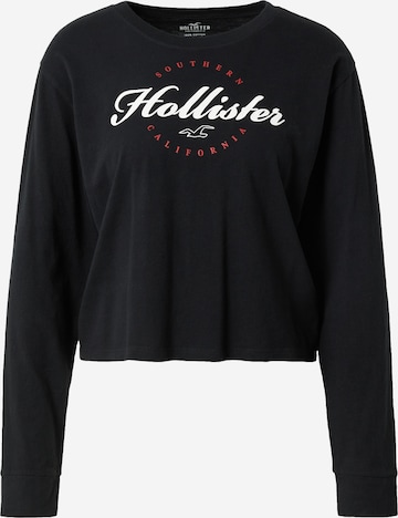 HOLLISTER T-shirt i svart: framsida