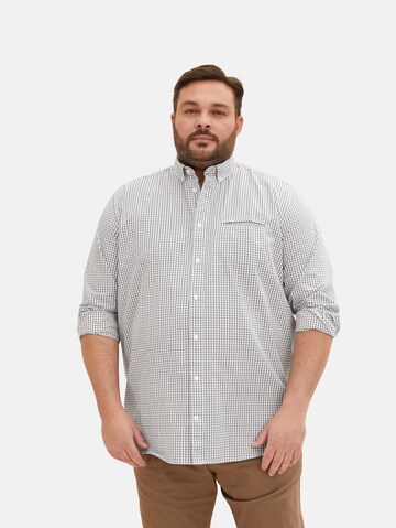 TOM TAILOR Men + Comfort fit Button Up Shirt in White