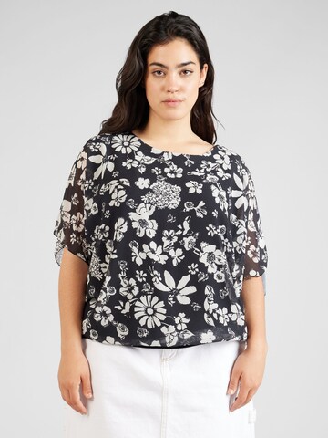 Z-One Blouse 'Dana' in Zwart: voorkant