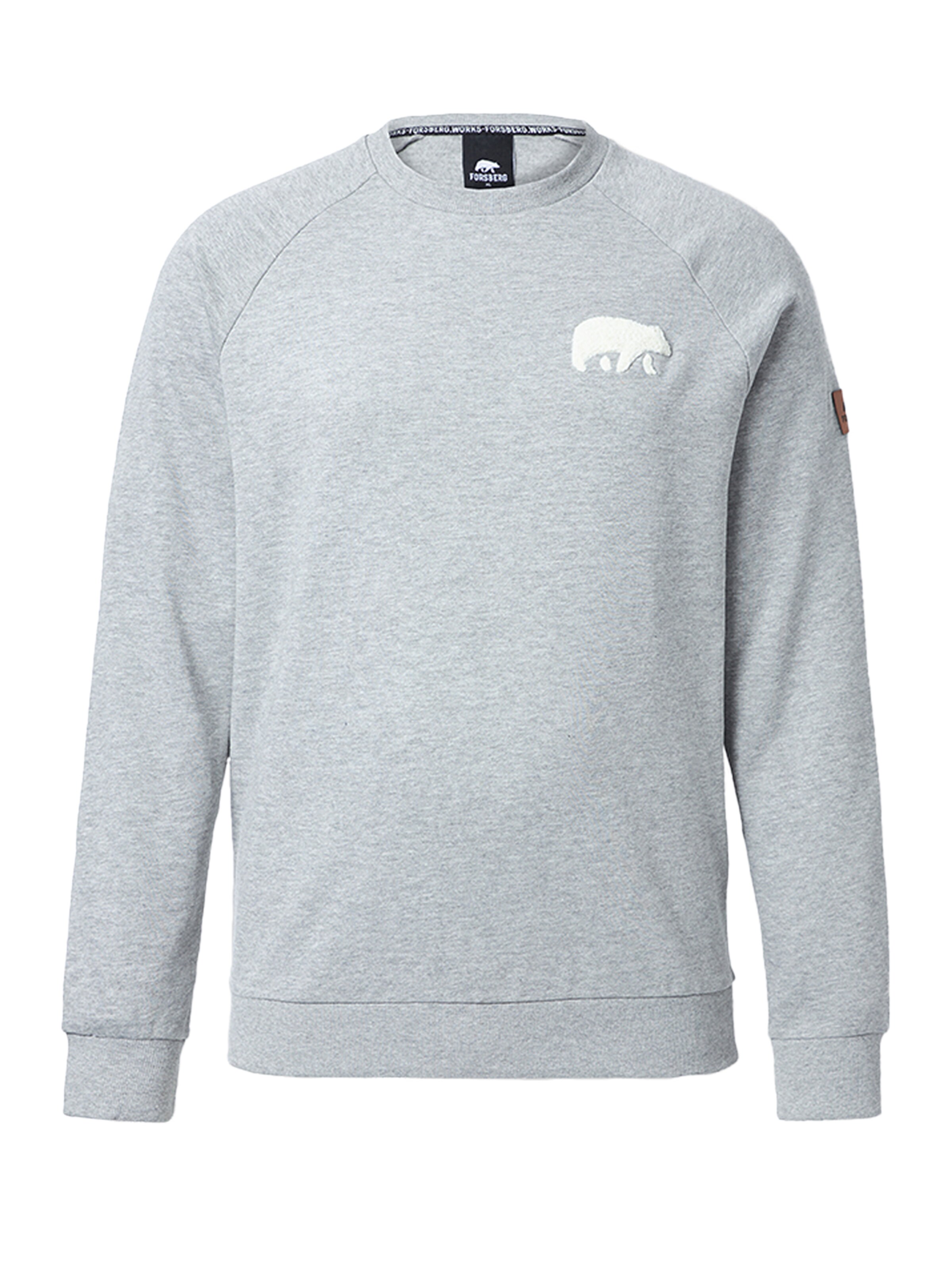 FORSBERG Sweatshirt 'mit Frottee Logo' in Grey