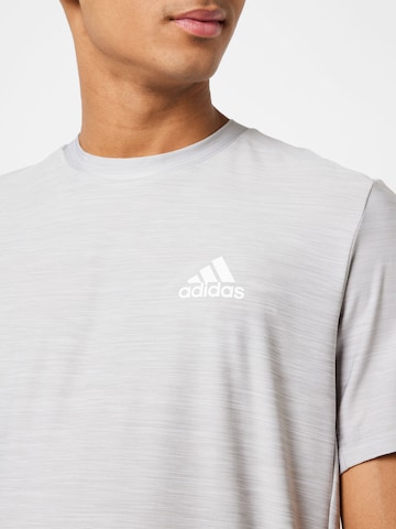 pelēks ADIDAS SPORTSWEAR Sporta krekls 'Aeroready Designed To Move Stretch'