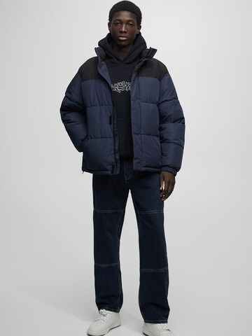 Pull&Bear Winter jacket in Blue