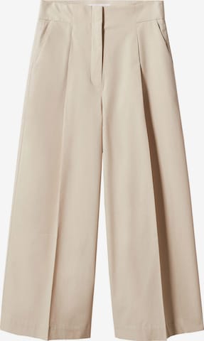 MANGO Pleated Pants 'POPE' in Beige: front