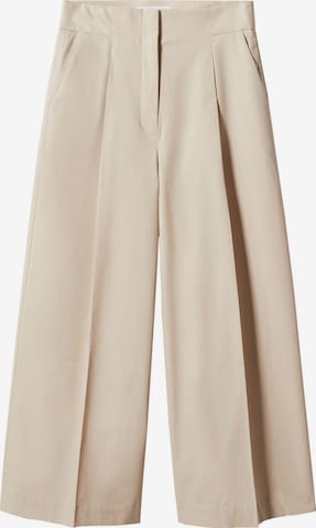 Pantalon à plis 'POPE' MANGO en beige : devant