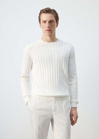 MANGO MAN Pullover 'Baluard' in Weiß: Vorderseite