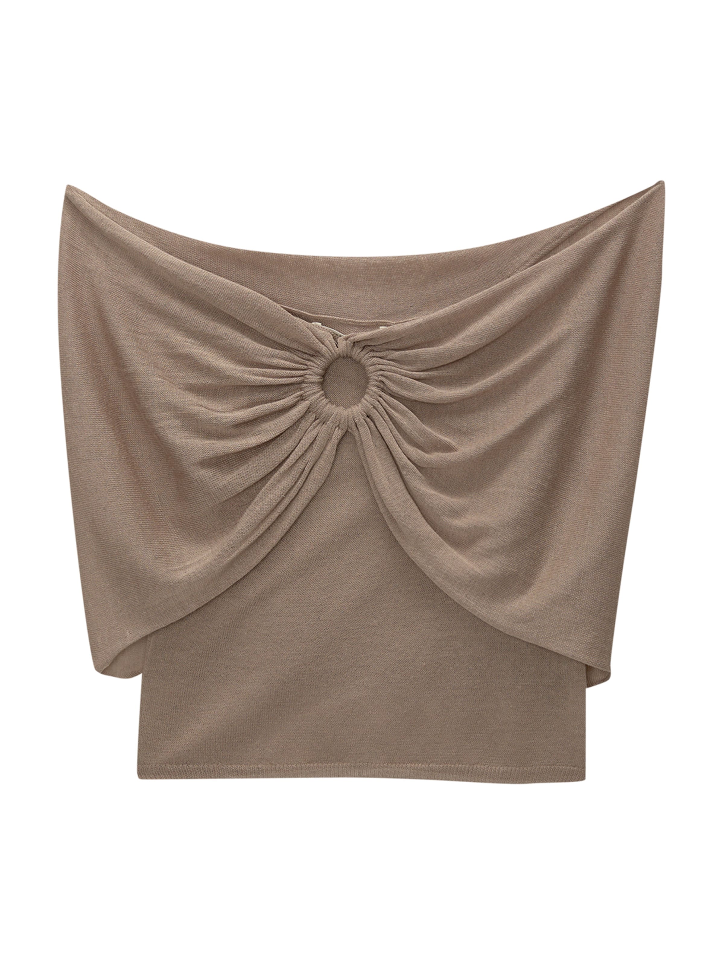 Pull&Bear Knitted top in Brown: front