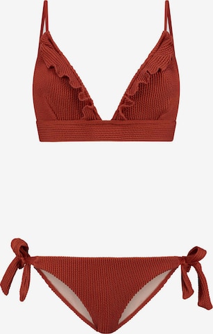 Triangle Bikini 'BEAU' Shiwi en marron : devant