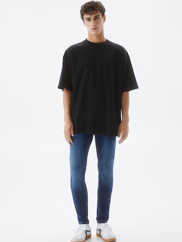 Pull&Bear Slimfit Džíny – modrá