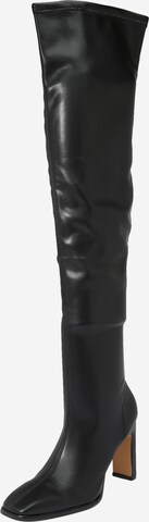 NA-KD Μπότες overknee σε μαύρο: μπροστά