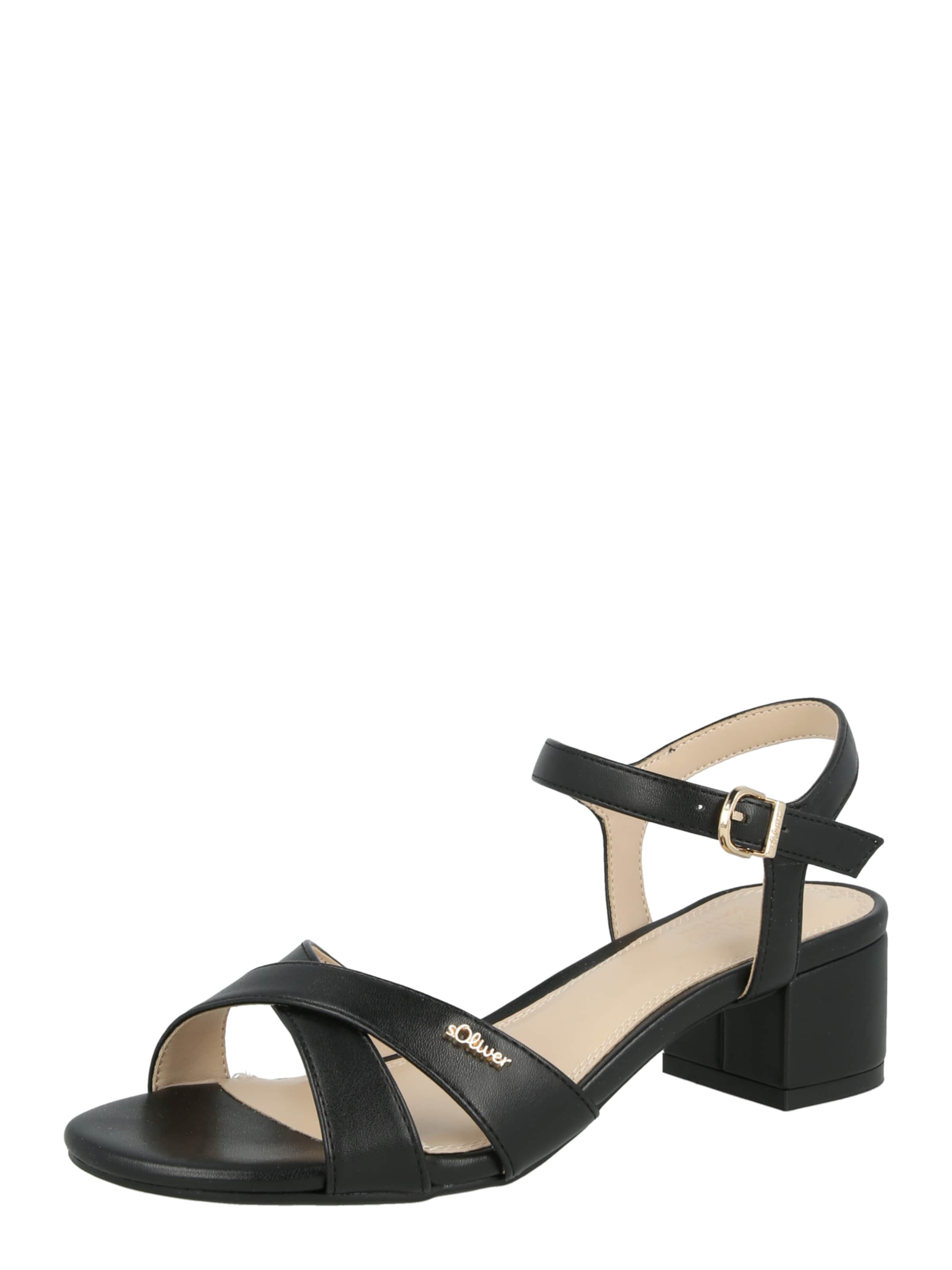 s.Oliver Pántos szandál - fekete: elől