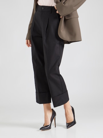 Lauren Ralph Lauren Regular Pleated Pants 'ZEEYA' in Black: front