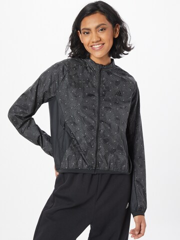 Veste de sport 'Run Fast Radically Reflective' ADIDAS SPORTSWEAR en noir : devant