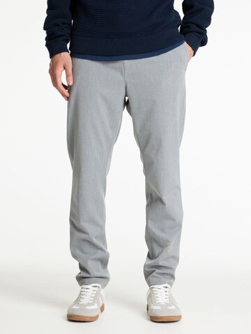 CHASIN' Regular Chinohose 'Stone Dual' in Grau: Vorderseite