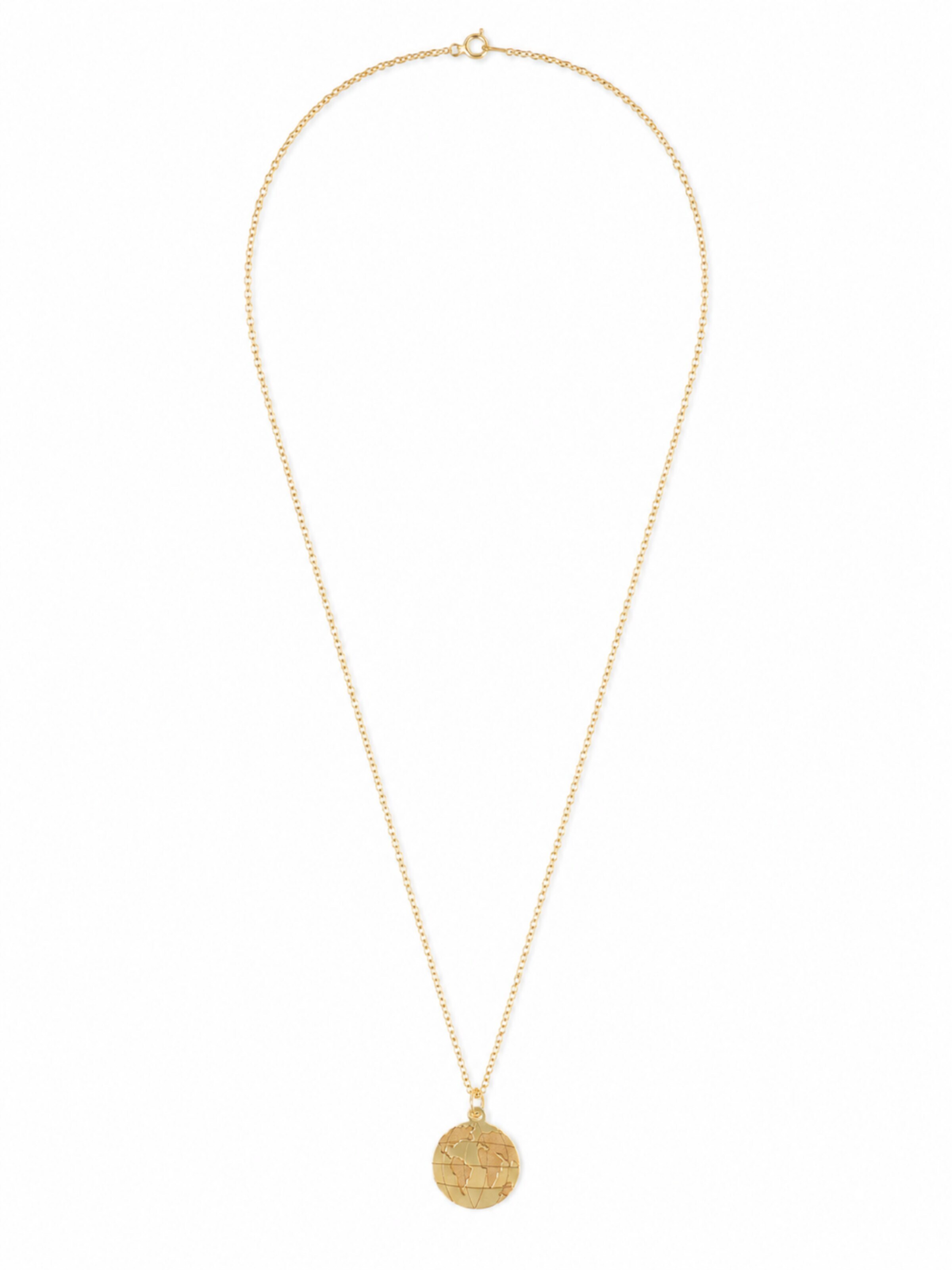 Fräulein Wunder Kette 'Weltkugel - Sterling Silber' in 42 cm in gold, Produktansicht