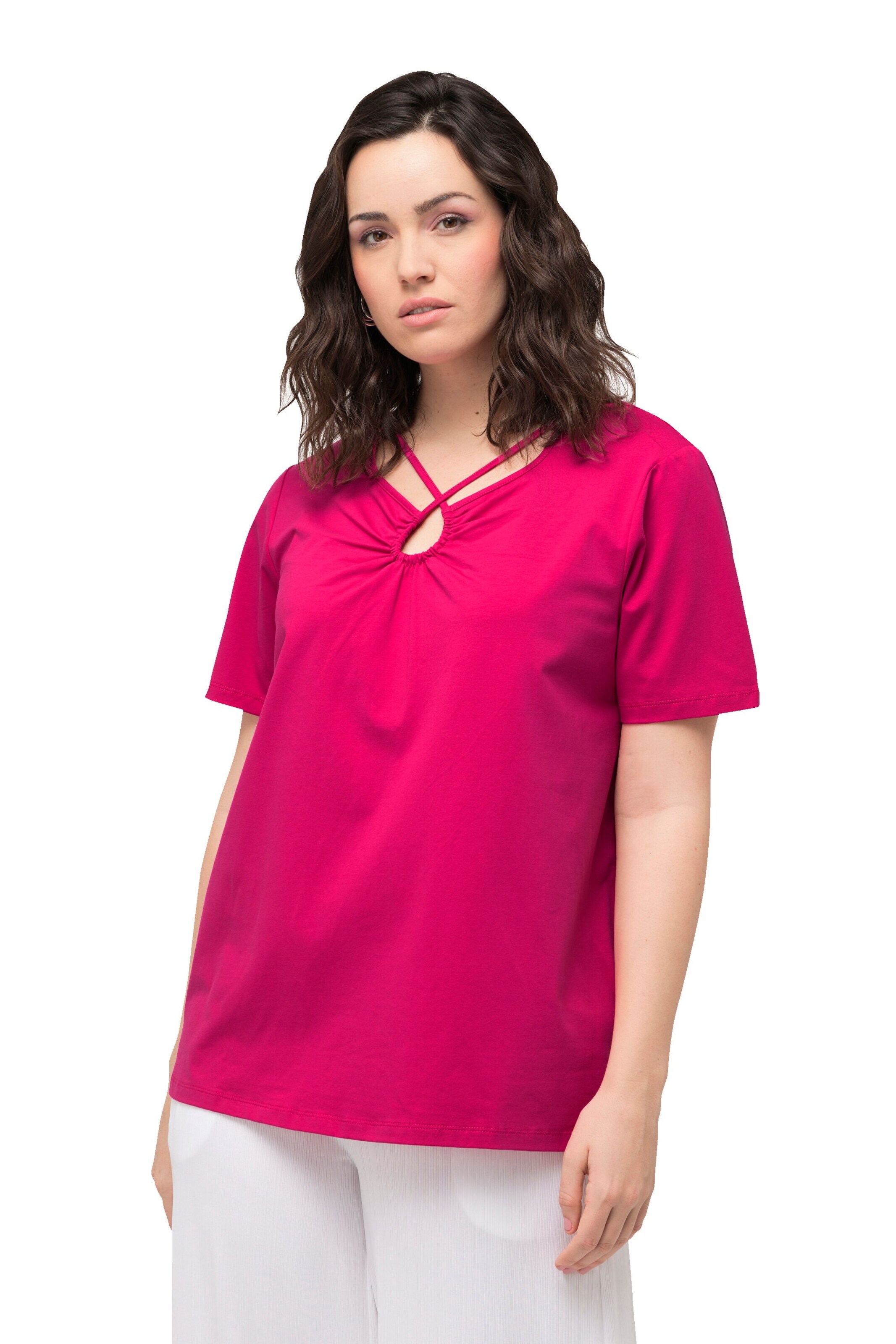 Ulla Popken Shirt in Roze: voorkant