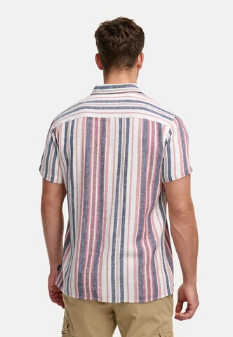 INDICODE JEANS Regular fit Button Up Shirt 'Kiss' in Red