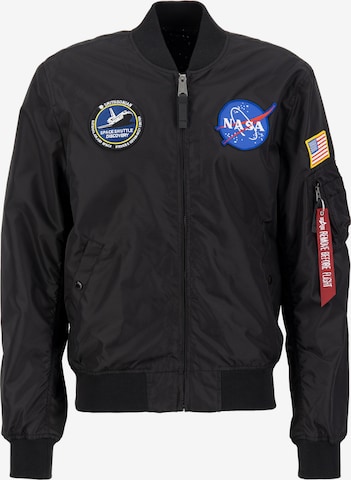 ALPHA INDUSTRIES Tussenjas 'MA-1 TT NASA II' in Zwart: voorkant