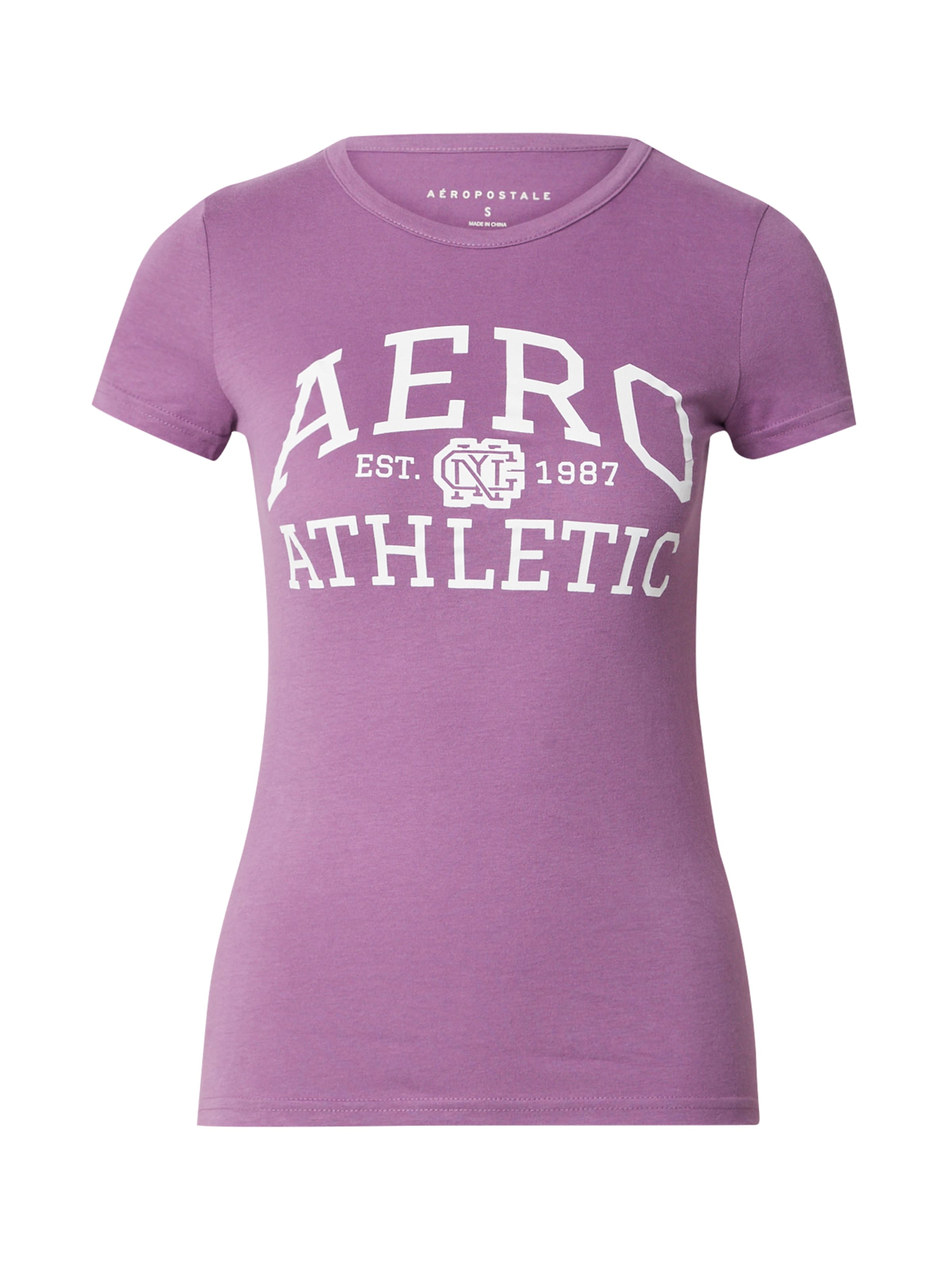 T-shirt AÉROPOSTALE en violet : devant