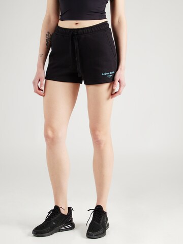 BJÖRN BORG Regular Workout Pants 'ESSENTIAL' in Black: front