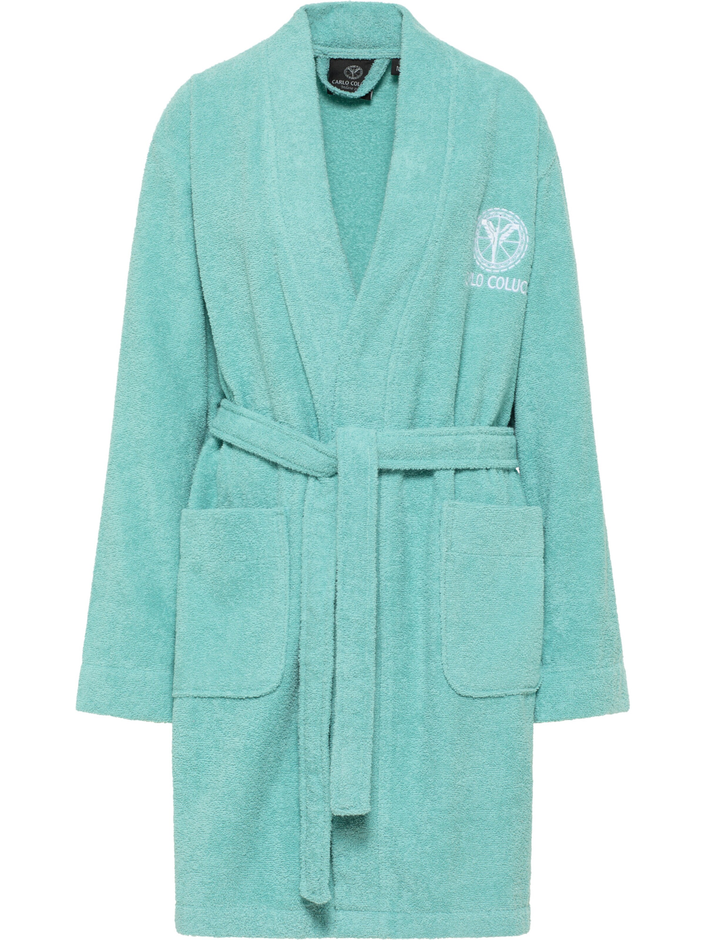 Carlo Colucci Bathrobe short 'Vita' in Green: front
