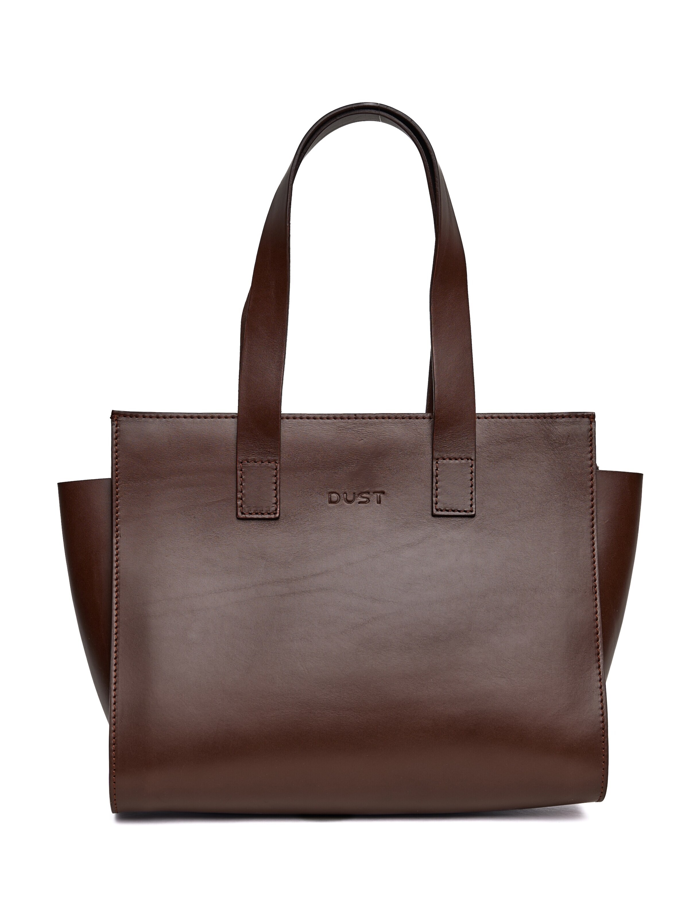 Shopper 'Leather Tote Dark Brown Aspen Collection' di THE DUST COMPANY in marrone: frontale