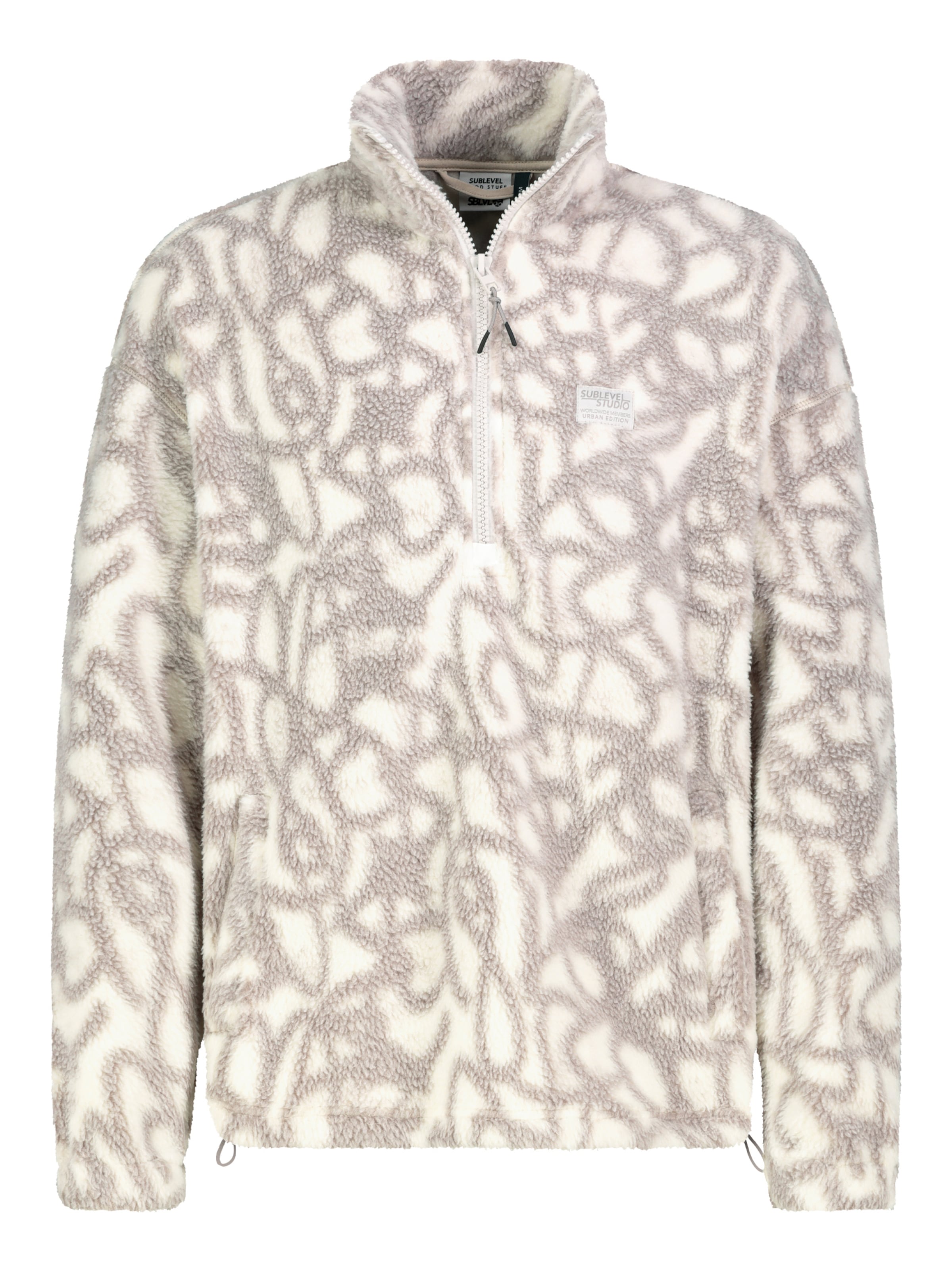 Sublevel Fleecejacke in Beige: Vorderseite