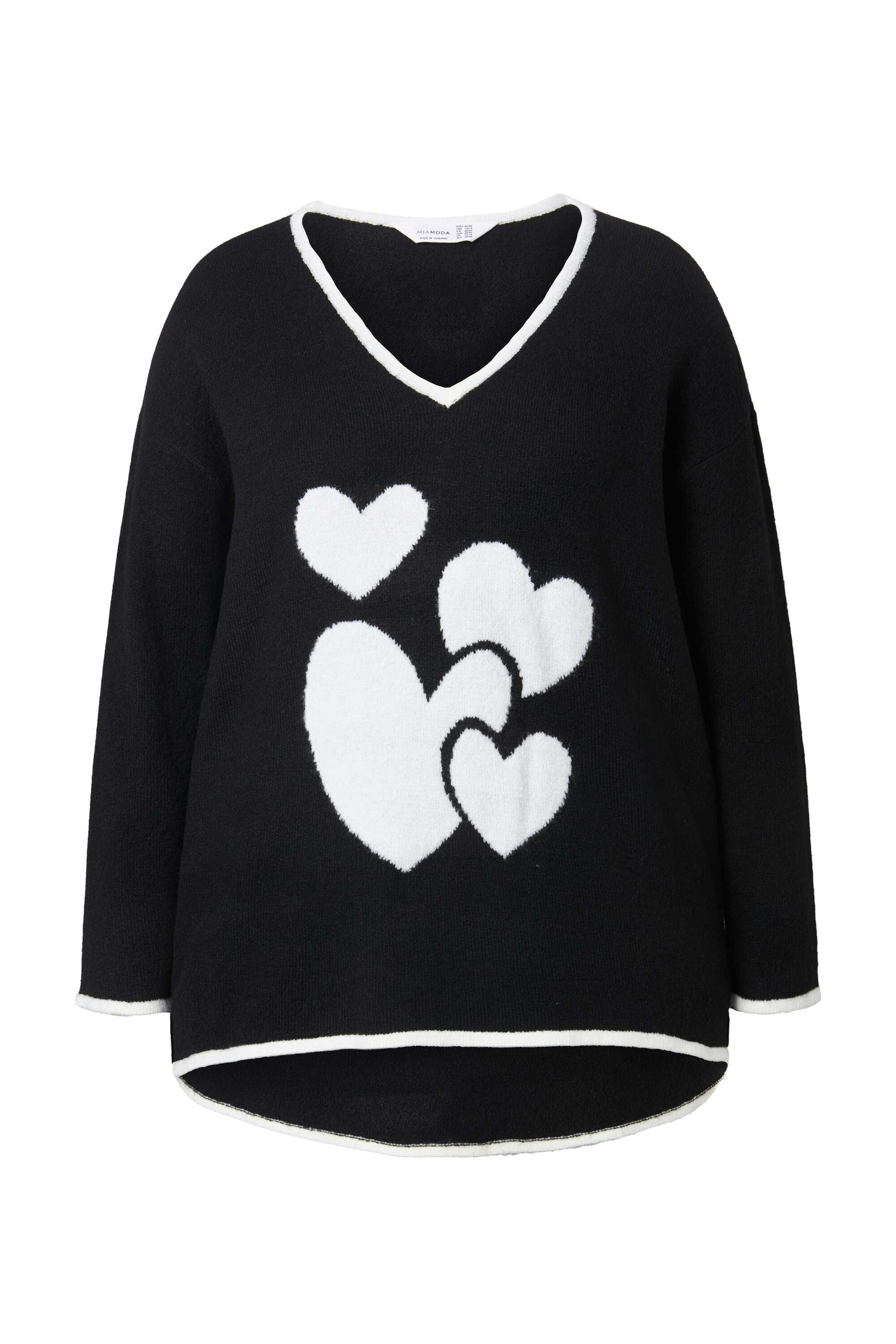MIAMODA Sweater in Black / White, Item view