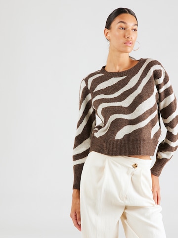 PIECES Sweater 'SAKIRA' in Brown: front