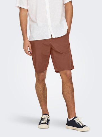 Regular Pantalon chino 'ONSKAL' Only & Sons en marron