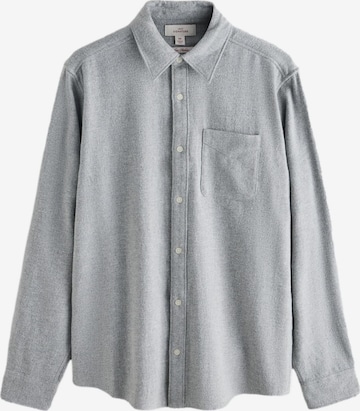 Next Regular fit Button Up Shirt in Grey: front