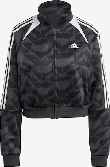 ADIDAS SPORTSWEAR Vestes d’entraînement 'Tiro Suit Up Lifestyle' en gris foncé / noir / blanc, Vue avec produit